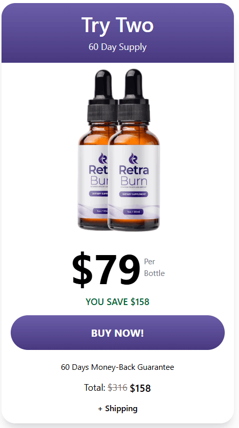 retraburn 2 bottles price