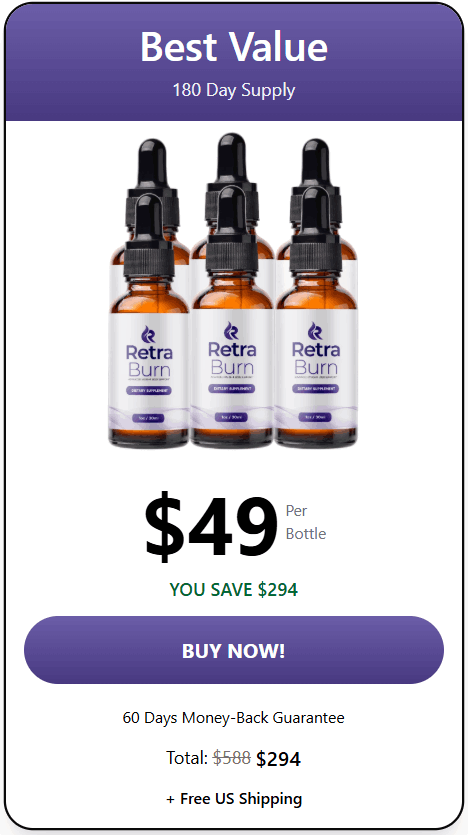 retraburn 6 bottles price